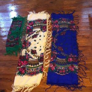 Polish Folk Scarve ONLY green is left!!